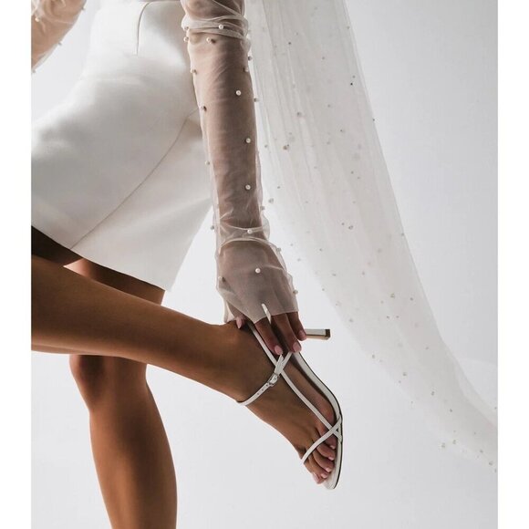 Tony Bianco White Strappy Sandals - Picture 3 of 10